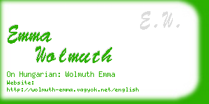 emma wolmuth business card